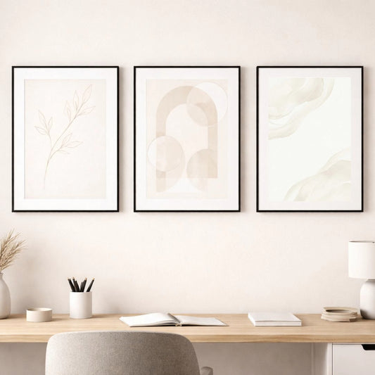 Set 3 Stampe Digitali Airy Boho | Quadri Minimal Luminosi – Kasalab