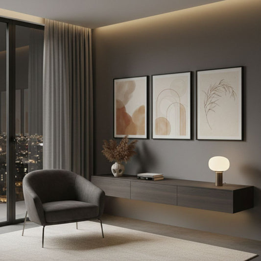 Set 3 Stampe Digitali Cozy Boho – Quadri Warm e Accoglienti per Casa Moderna